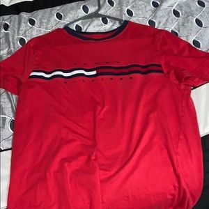 Red Tommy Hilfiger t shirt Medium